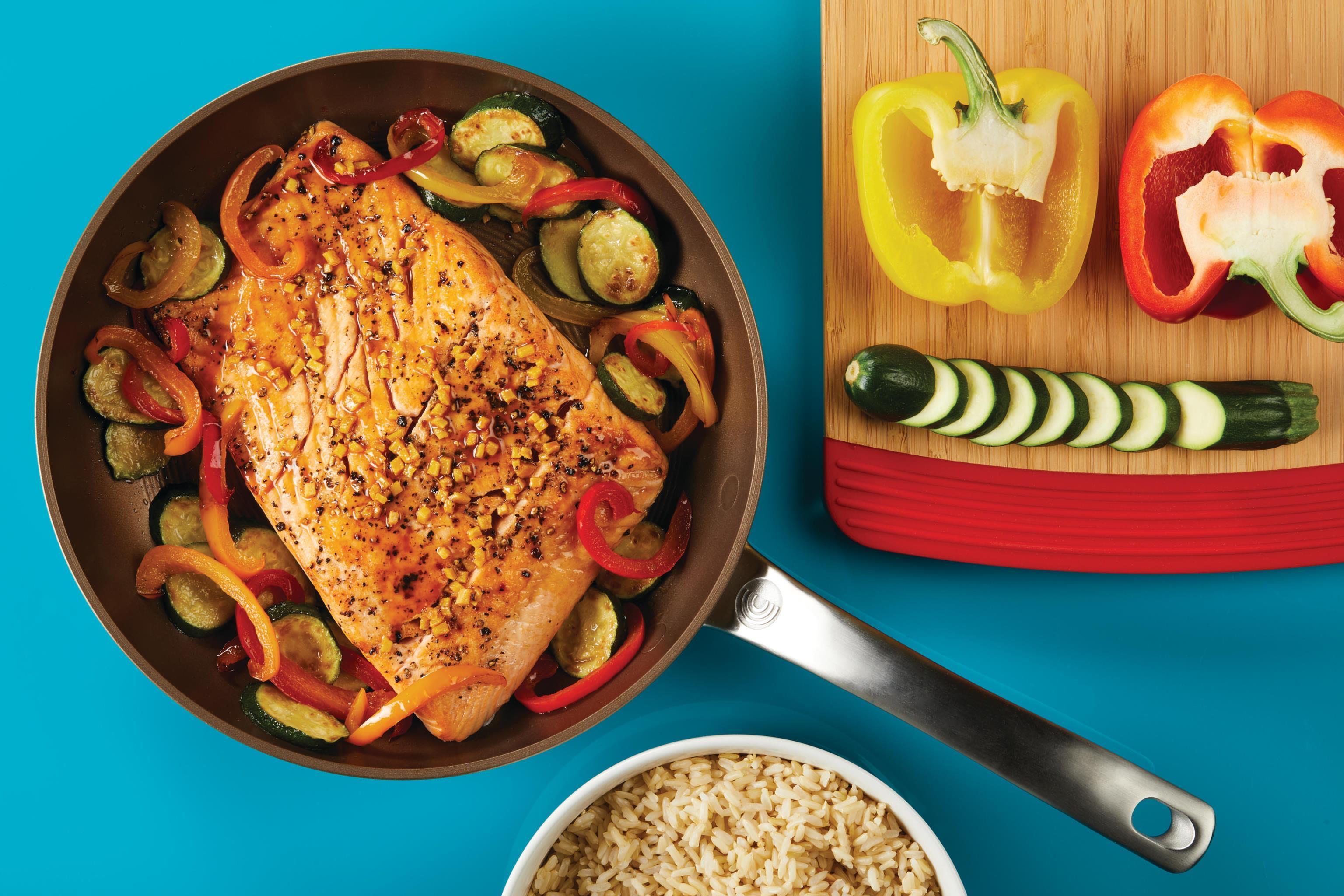 10 Minute Asian Glazed Salmon with Veggies - Anolon Cookware