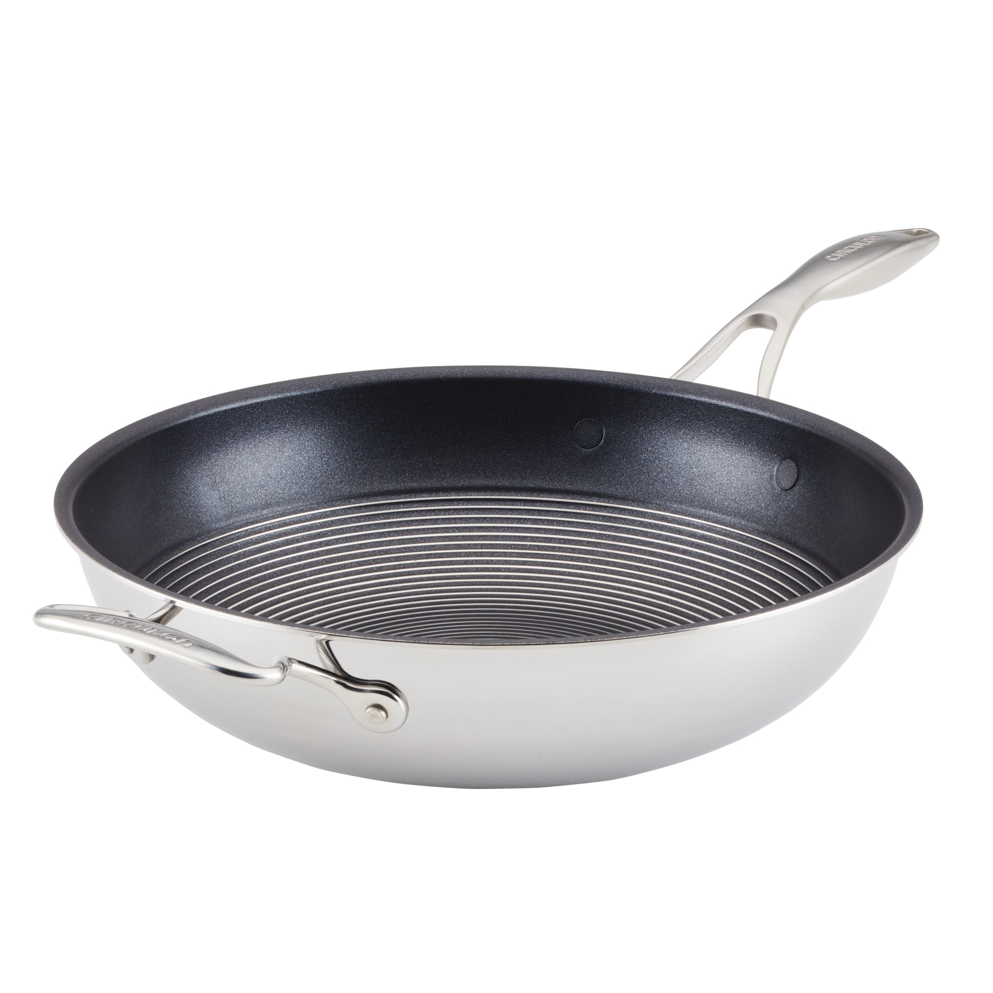 Circulon Clad Stainless Steel Wok/Stir Fry with Glass Lid and