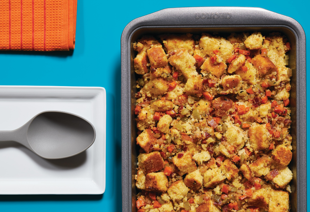 Bacon Sage Cornbread Stuffing