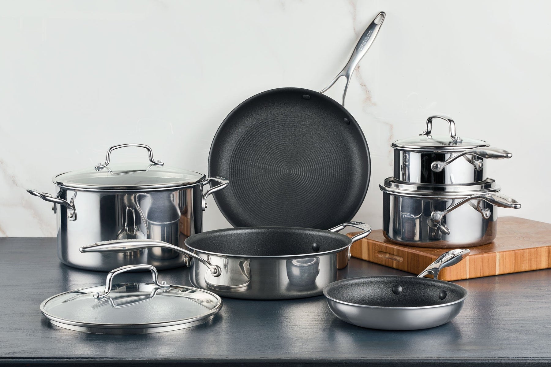Cicrulon ScratchDefense C1 Series clad stainless steel nonstick cookware