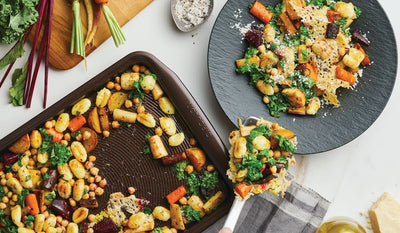Crispy Parmesan Rainbow Vegetables