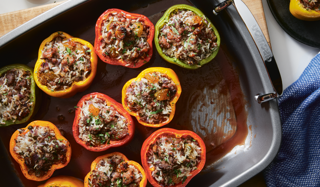 Beef and Sausage Stuffed Peppers