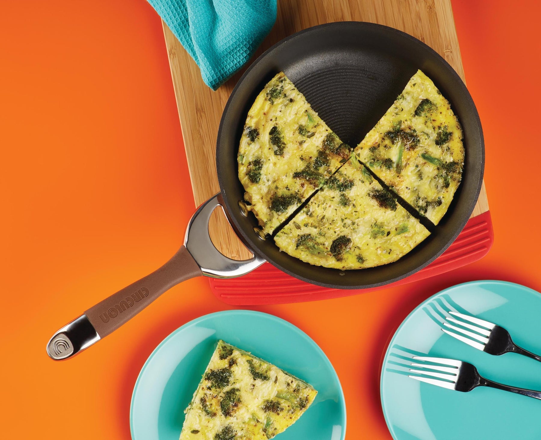 Egg Frittata with Roasted Broccoli and Aged White Cheddar