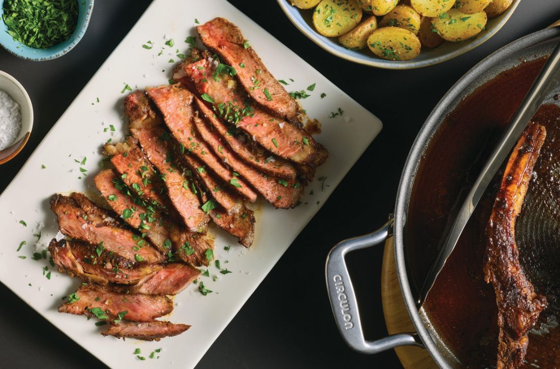 Dry-Rubbed Skillet-Cooked Ribeye
