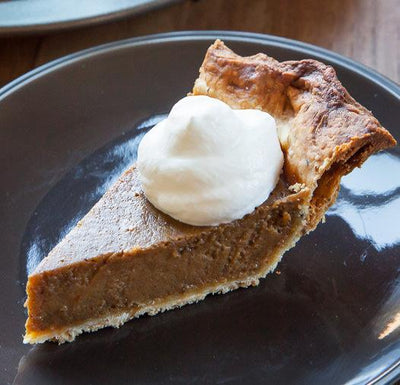 Caramel Pumpkin Pie with Rosemary Crust