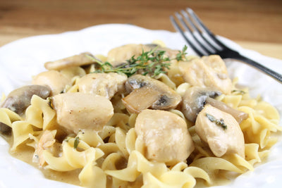 Chicken and Mushroom Skillet with Egg Noodles