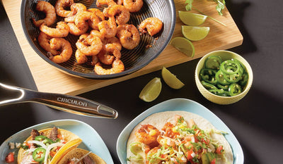 Shrimp Tacos with Corn Slaw