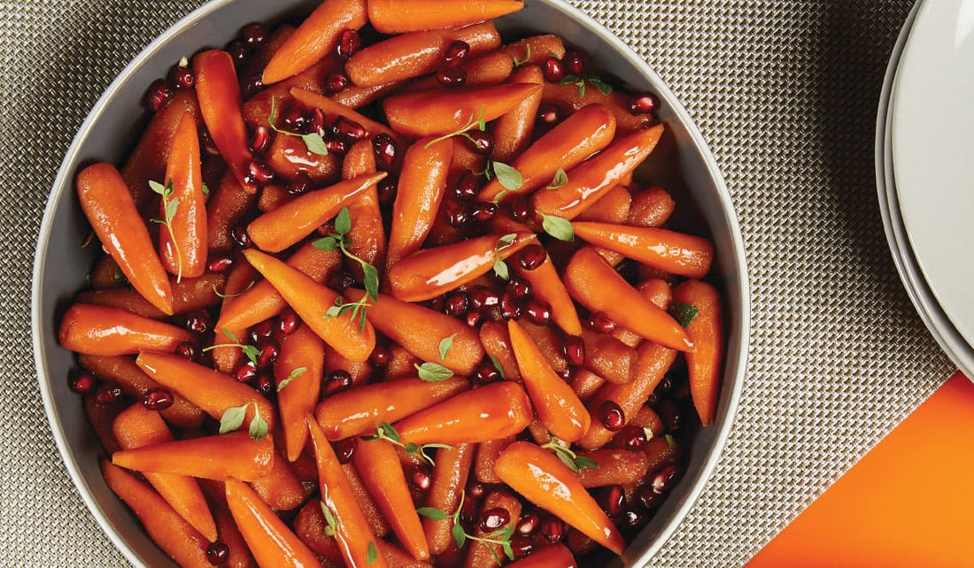 Pomegranate Honey Glazed Carrots