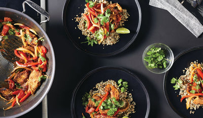 Fajita Stir-Fry with Lime Quinoa