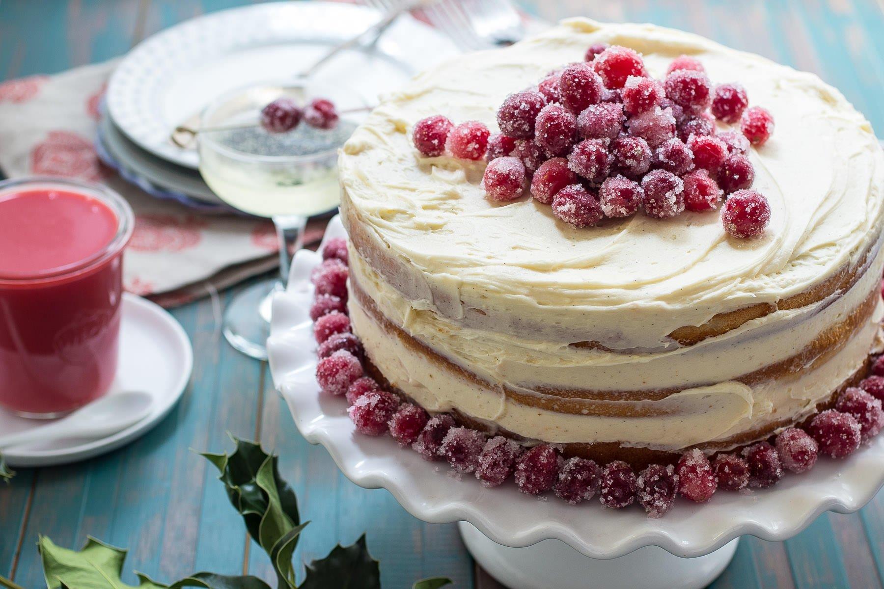 Cranberry Champagne Cake