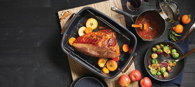 Chipotle Glazed Ham with Maple Sautéed Apples - Circulon