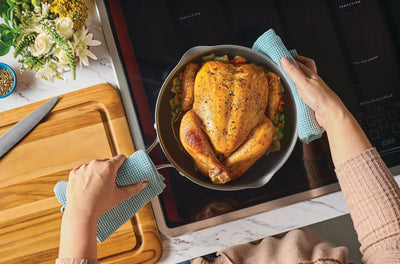 Roast chicken in a Circulon Infinity Pan