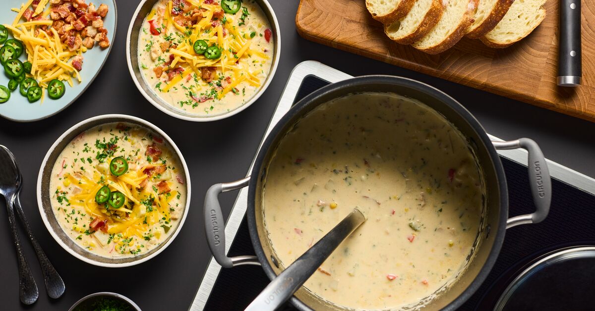 Jalapeño Popper Chicken and Corn Chowder