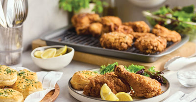 Lemon-Ginger Tea Brined Fried Chicken