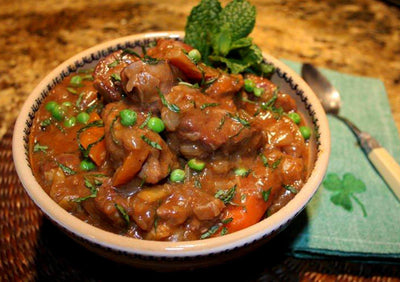 Lamb Stew with Irish Stout and Fresh Mint