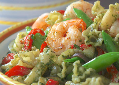 Pasta Salsa Verde with Shrimp