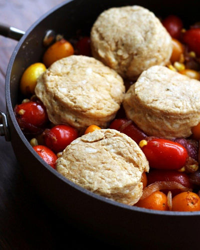 Spicy Fiesta Tomato Cobbler