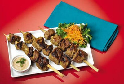 Steak Kabobs with Peanut Sauce