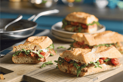Steak Sandwich with Caramelized Red Wine Tomato Relish