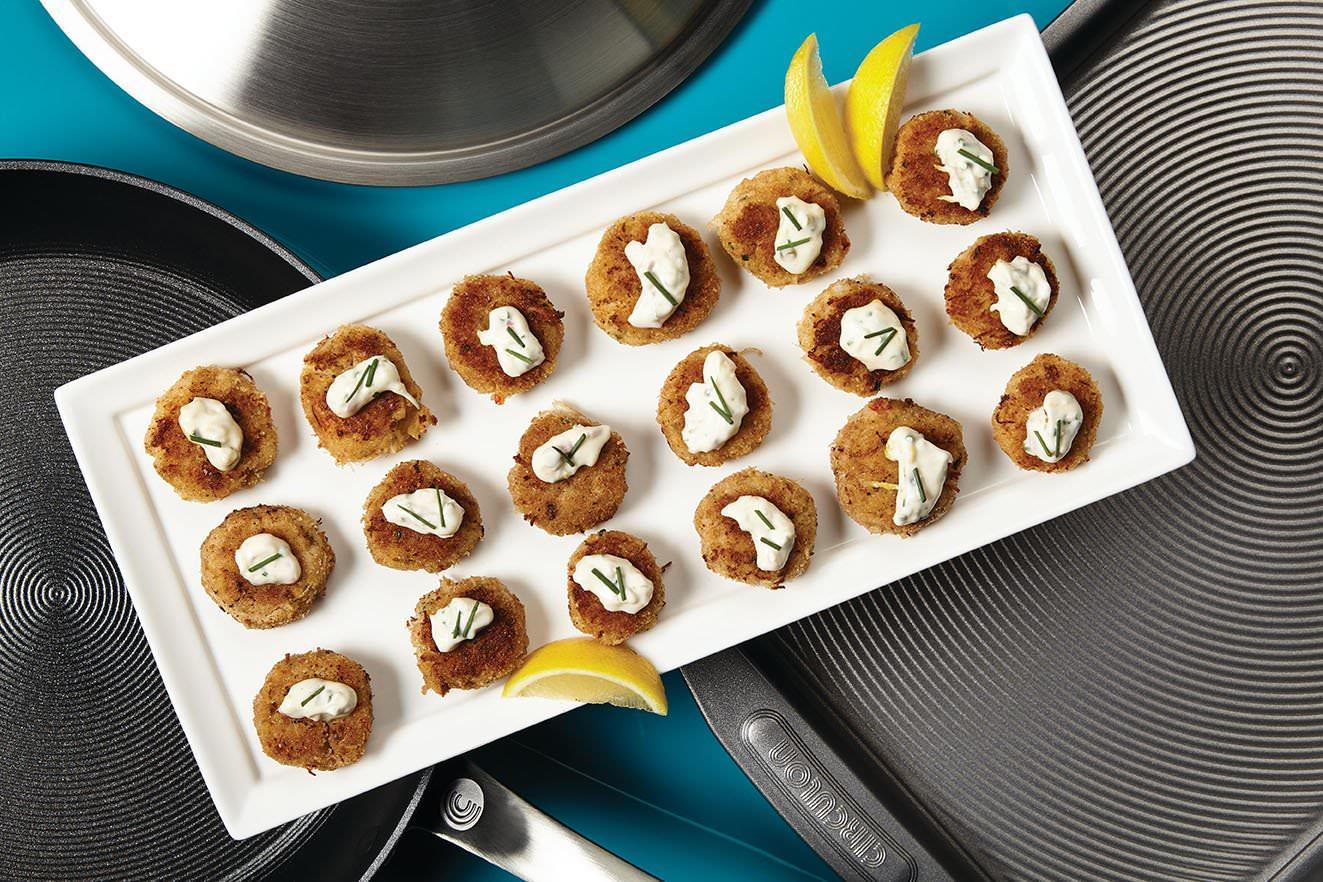 Baby Crab Cakes with Spicy Remoulade
