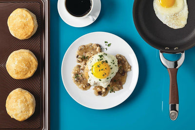 Buttermilk Turkey Gravy Over Mashed Potato Biscuits