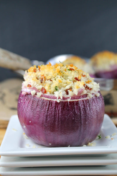 Creamy Roasted Red Onions