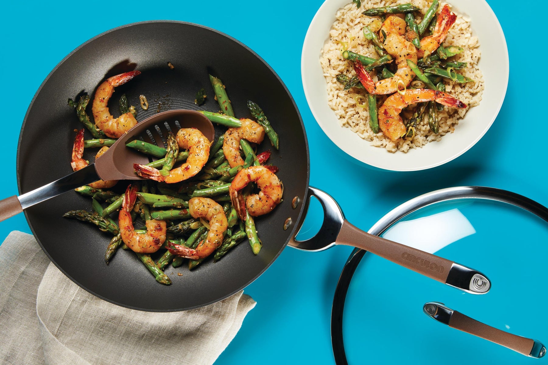 Salt and Pepper Stir-Fried Shrimp with Asparagus