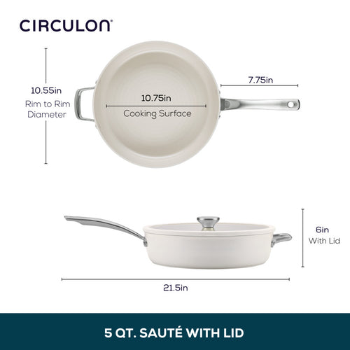 Ceramic Nonstick 5-Quart Sauté Pan