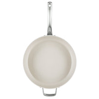 Top view of the Ceramic Nonstick 5-Quart Sauté Pan with a metal handle.