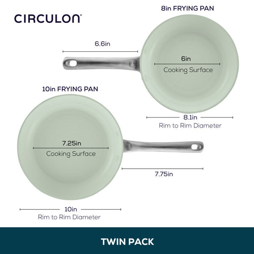 Ceramic Nonstick 2-Piece Skillet Set