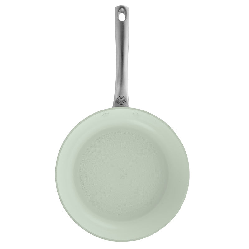 Top view of Ceramic Nonstick 2-Piece Skillet Set, scratch resistant frying pans.