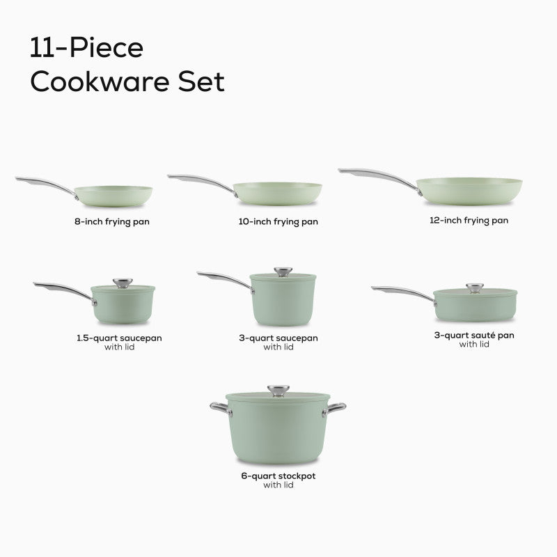 Ceramic Nonstick 11-Piece Cookware Set