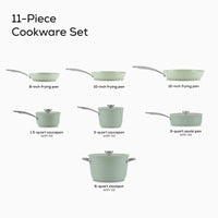 Ceramic Nonstick 11-Piece Cookware Set