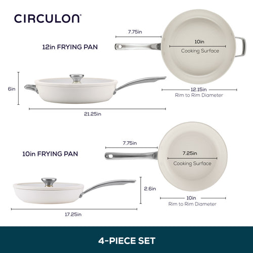 Ceramic Nonstick 4-Piece Cookware Set