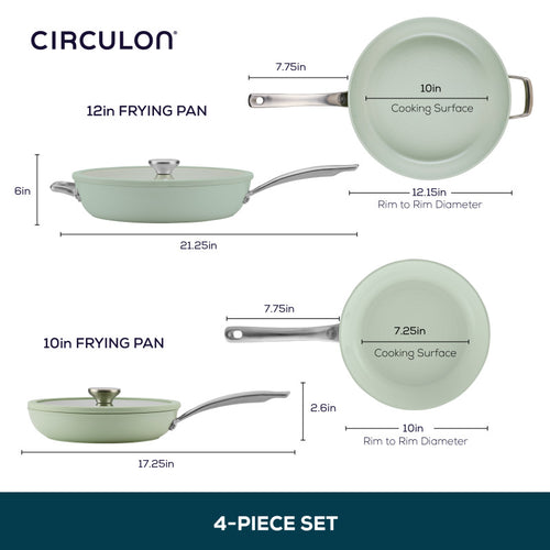 Ceramic Nonstick 4-Piece Cookware Set