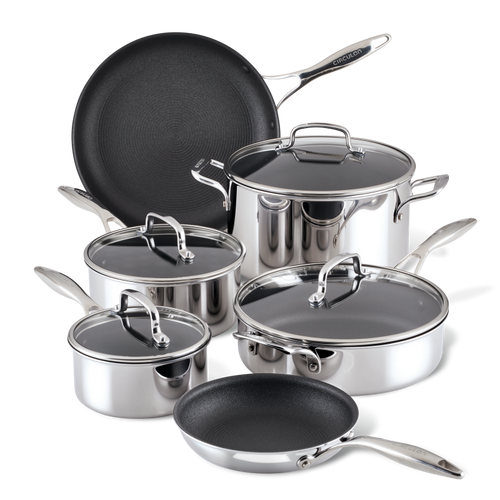 10-Piece ScratchDefense™  Clad Nonstick Cookware Set