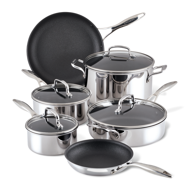 10-Piece ScratchDefense™ Clad Nonstick Cookware Set – Circulon