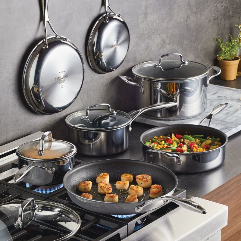 11-Piece ScratchDefense™ C1 Nonstick Cookware Set