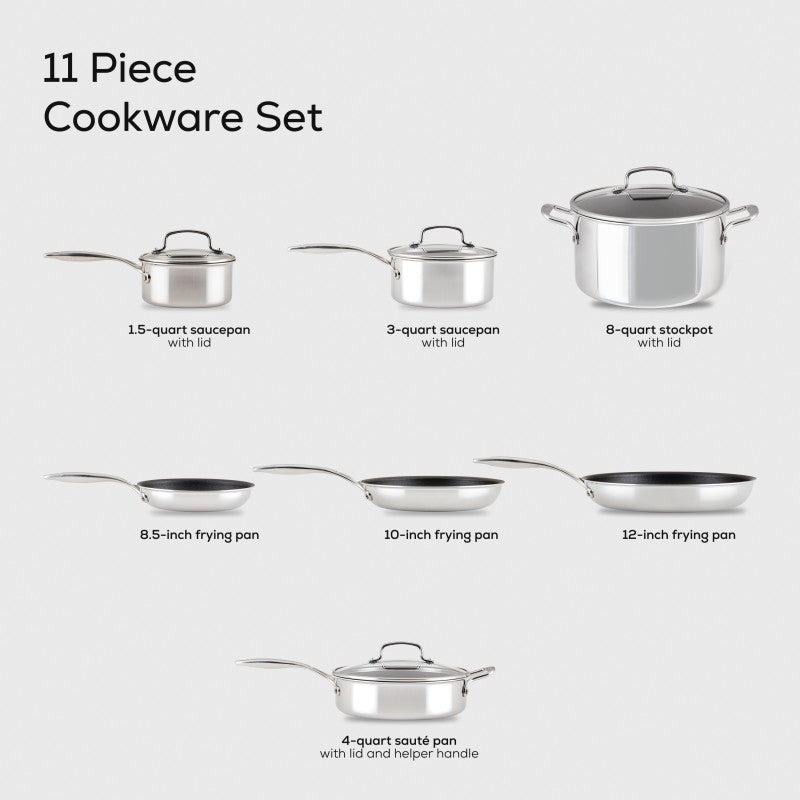 11-Piece ScratchDefense™ C1 Nonstick Cookware Set – Circulon