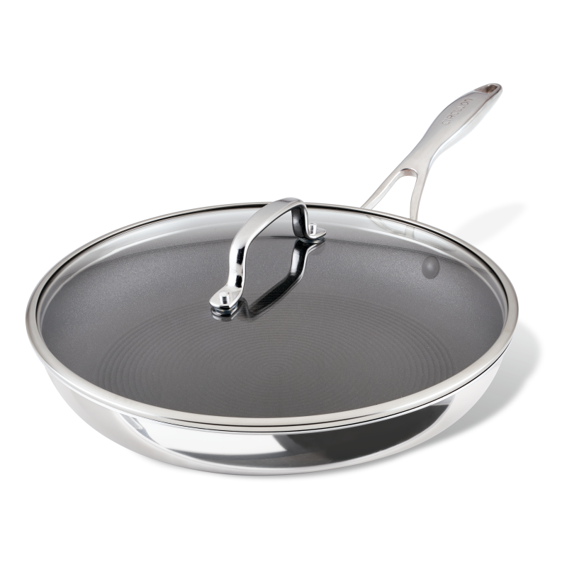 12.5-Inch ScratchDefense™ C1 Nonstick Frying Pan with Lid