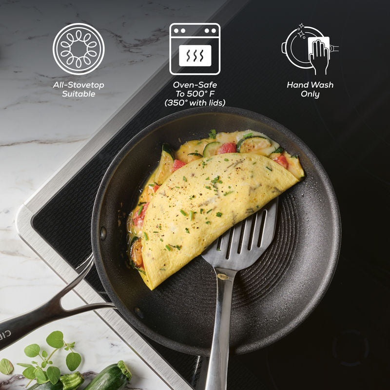 6-Piece ScratchDefense™ C1 Nonstick Frying Pan Set – Circulon