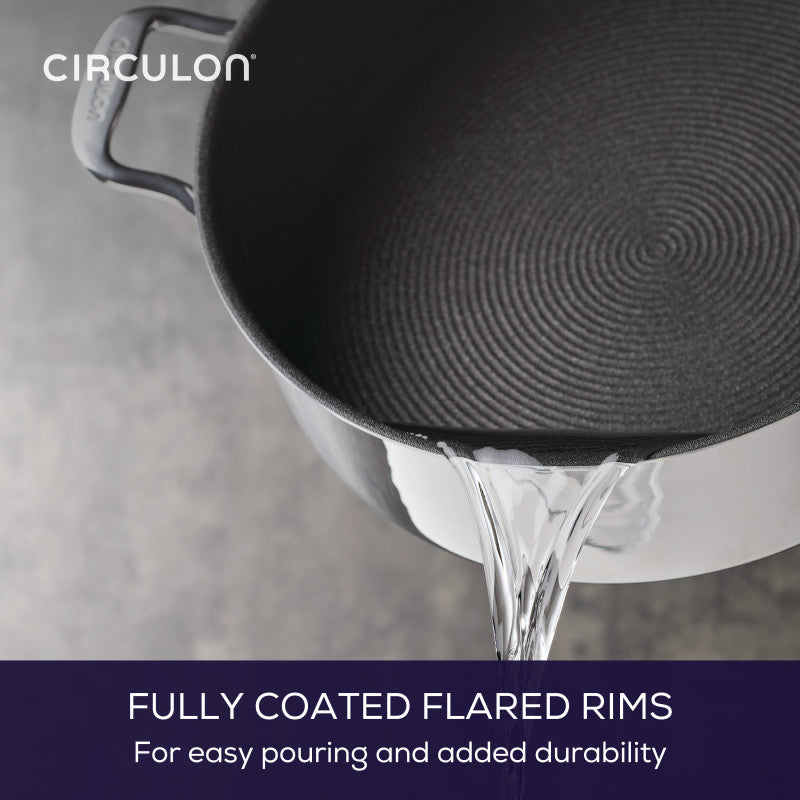 Water pours from the C1 Series ScratchDefense Nonstick 7-Quart Braiser.