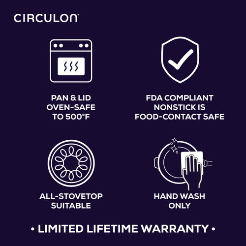 C1 Series ScratchDefense Nonstick 7-Quart Braiser with Lid