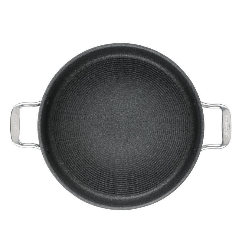 C1 Series 7-Quart braiser with lid—versatile black nonstick cookware.