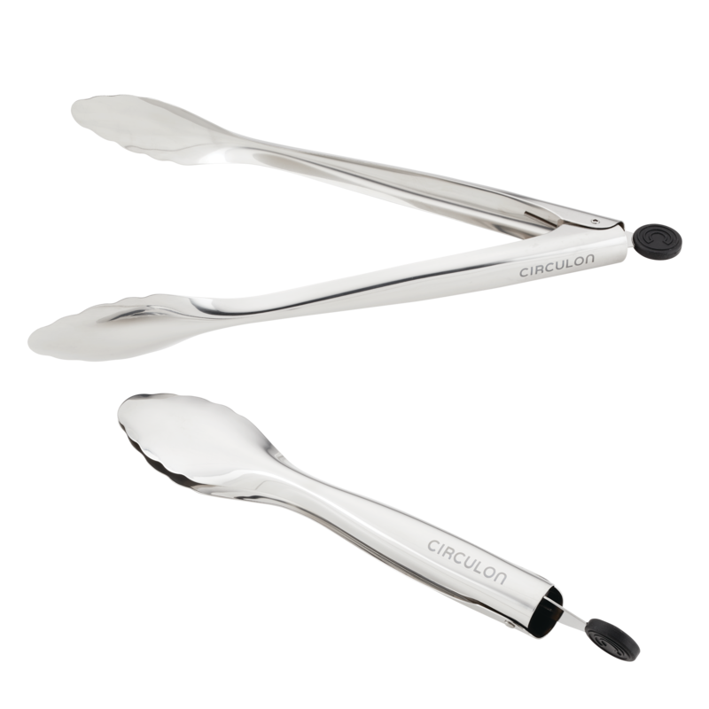 2-Piece Stainless Steel Tongs Set