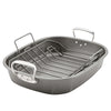 Nonstick 18"x15" oval roaster with rack—essential bakeware for roasting.