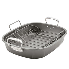 Nonstick 18-inch by 15-inch Oval Roaster with Rack - 24