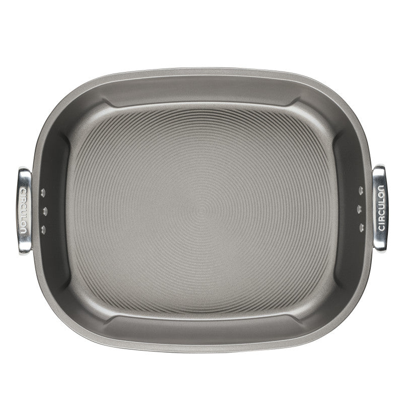 Nonstick 18"x15" Oval Roaster with Rack, perfect for holiday meals.
