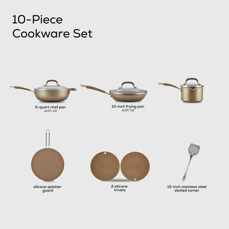 10-Piece ScratchDefense Nonstick Cookware Set – Circulon
