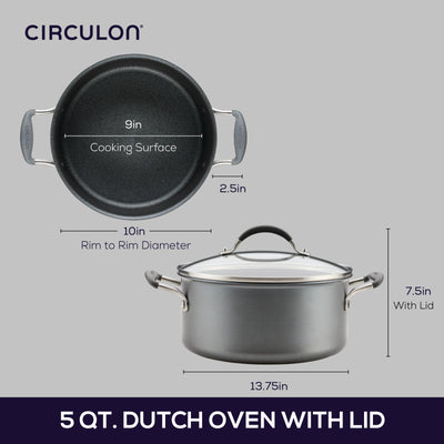 5-Quart ScratchDefense Nonstick Dutch Oven with Lid